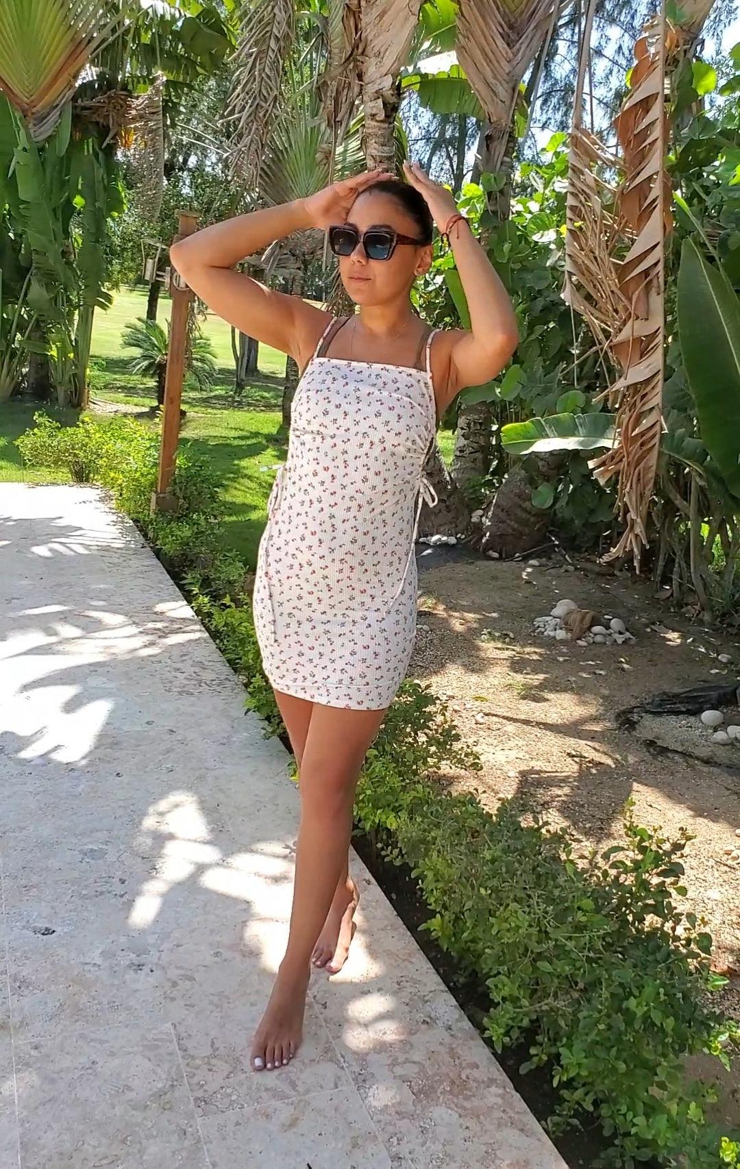 Antigua mini dress - guavaberry